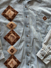 Load image into Gallery viewer, Vintage Denim Embroidered Horse Shirt - M
