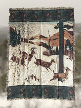 Load image into Gallery viewer, Vintage Winter Deer Throw
