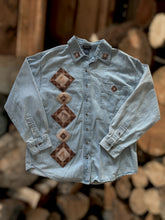 Load image into Gallery viewer, Vintage Denim Embroidered Horse Shirt - M
