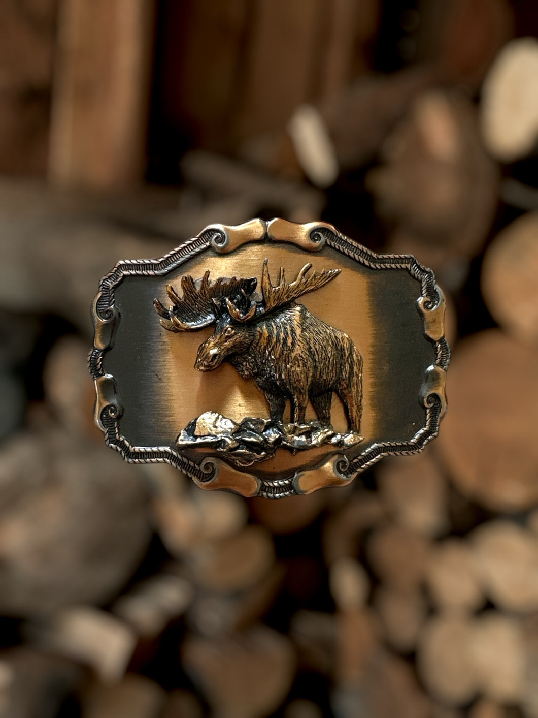 Vintage Moose Belt Buckle
