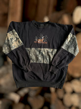 Load image into Gallery viewer, Vintage Camo Black Buck Crewneck - XL
