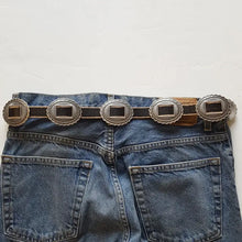 Load image into Gallery viewer, Distressed Leather Concho Belt
