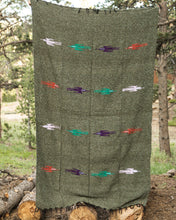 Load image into Gallery viewer, Olive Green Thunderbird Blanket
